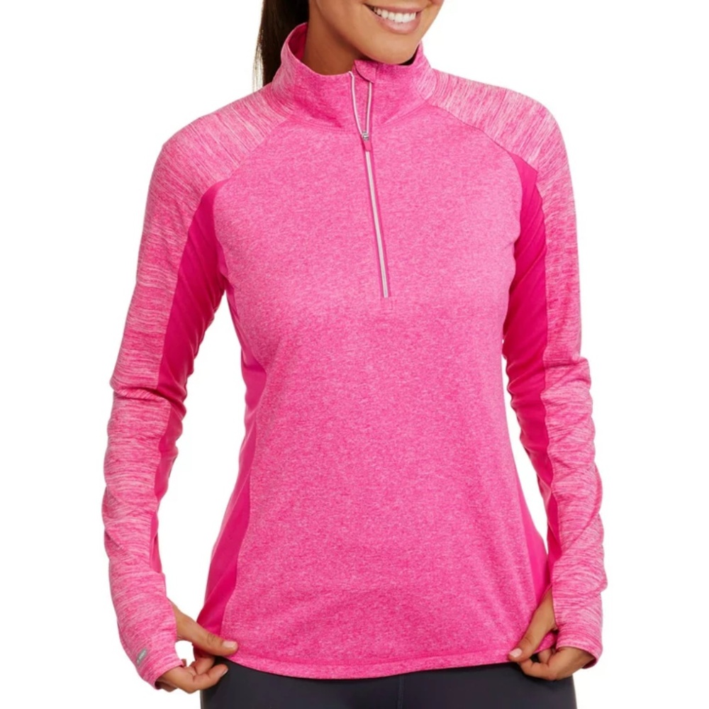 Danskin Now Women’s Active Long Sleeve 1/2 Zip Heather Top